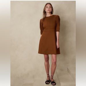 LINEN-BLEND MINI DRESS banana republic size 6 petite